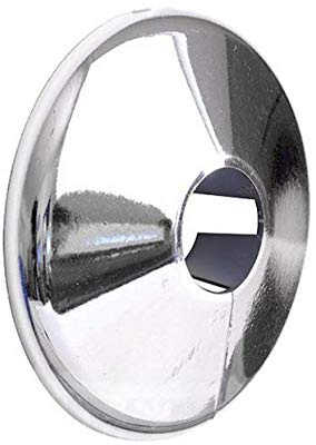 HomeZone - Collares cromados para tuberías de radiador de 15 mm con orificio para tuberías, tapas de acero para pared de grifo de pared, cubierta para decoración del hogar DIY, paquete de 6