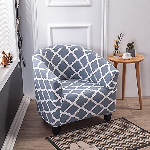 Highdi Sesselschoner Sesselüberwurf mit Elastisch Stretch Husse, Club Chair Schonbezug Sofabezug mit hoher Dehnung Sessel für Clubsessel Loungesessel Cocktailsessel (Stil grau)