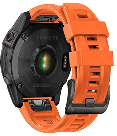 Fenix Klockarmband – 26 mm silikonband för 7X Solar, 7X Sapphire Solar, 6X Pro, 5X/Plus, 3, Garmin Enduro/Tactix Delta/Descent Mk1-2-2i