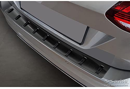 Avisa Edelstahl Heckstoßstangenschutz STRONG EDITION passgenau | kompatibel mit Volkswagen Golf VII Variant Facelift 2017-2019 (inkl. R-Line) - Schwarz