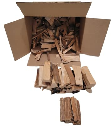 Mini eldträ och brandstartare – 10 kg/1 500 kubiktum åldrad och kryddad ved – 8,9 cm längder (kompatibel med solospis Mesa bord eldgrop)