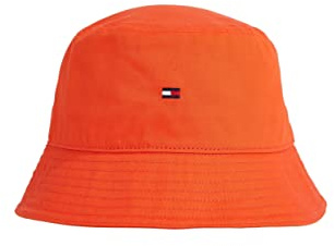 TOMMY HILFIGER TH Flag Bucket Hat Deep Orange