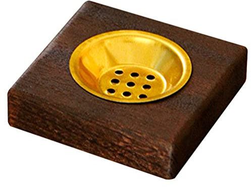 Zerodeko Weihrauchbrenner Aus Holzchips Moskito Weihrauchbrenner Retro Räucherkegel Brenner Räucherstäbchenhalter Turm Schüssel Holz Brenner Holzdekor Metall Handheld