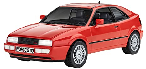 Revell Modellbausatz I Geschenkset VW Corrado Maßstab 1:24 Level 4 Bausatz Teileanzahl 77 ab 12+ Jahren für Kinder und Erwachsene Kleber Farben Pinsel enthalten detailreicher Motor, Mittel