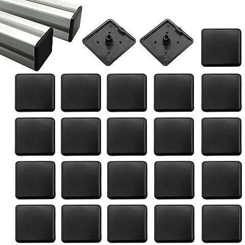 BuxiuGK 60 Stück Endkappen für Aluminium 30 x 30 mm,Aluprofil Kappen 3030 Kunststoff Aluminium-Profil-Abdeckkappen für 3030 EU-Standard-Aluminiumprofil