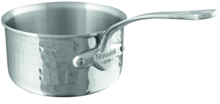Mauviel M'Elite 5-lagige Soßentopf mit Griff aus gegossenem Edelstahl, 3,4 l