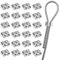 25 x Professional 10mm Cable Tie Press Sleeves Aluminum Double Clamping Sleeves Ideal for Expansion Cables, Stainless, Tarpaulins and Rubber Cables