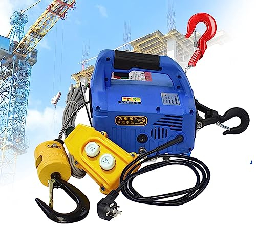 DDKYHU Elektrischer Hebekran, 3-in-1-Steuerungsmethoden, elektrisches Windenkabel, Fernbedienung, Antriebssystem, elektrische Hebewinde, verzinktes Stahldrahtseil, wasserdichte Buchse, 300 kg (3
