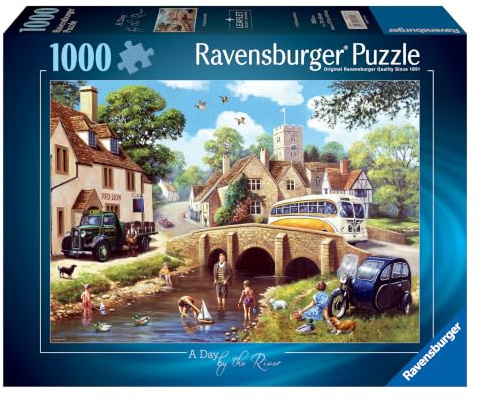 Ravensburger Day by the River 1000 Piece Jigsaw Puzzles for Adults and Kids Age 12 Years Up