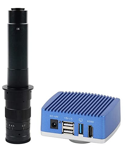 Microscopio Telecamere for microscopio 4K 8MP I_MX334 1080P Fotocamera for microscopio video di misurazione industriale for saldatura PCB Riparazione telefono Ispezione PCB(With 300x lens)