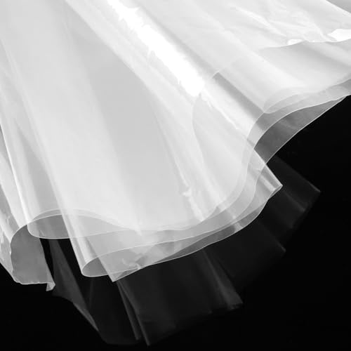 2Mx10M Heavy Duty Clear Plastic Sheet, 2000G Thickened Plastic Cover Sheet, Polythene Cover Sheets for Gardening Insulation Building Rubble Protection