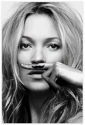 Generisch Kate Moss Leinwand-Poster, Schwarz-Weiß, Wandkunst, Foto, Büro, Wohnraum, Geschenk, ungerahmt, 40 x 60 cm