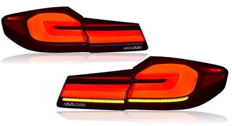 WLLLLa Feux Arrière De Voiture pour BMW G30 G38 Serie 5 M5 530 540,Voiture Arrière Extérieur Feu Arrière Ensemble Feu Stop Feu Recul Feu