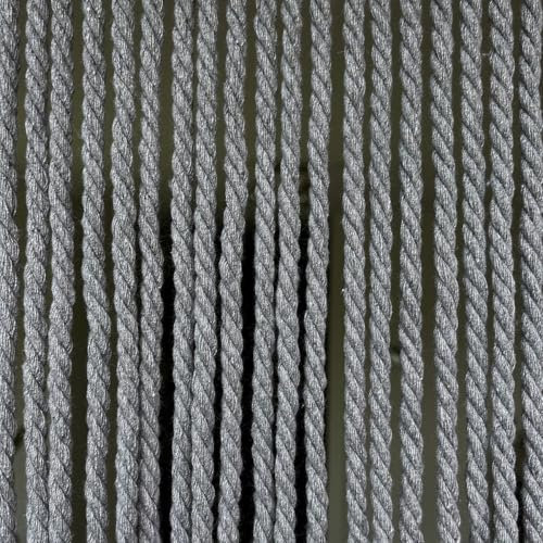 Trente Türvorhang Trentero 100 x 220 cm – Dunkelgrauer Kordelvorhang – Optimaler Insektenschutz, für Privatsphäre und Belüftung