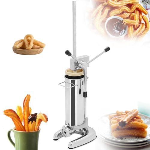 Commercial Churro Maker, Stainless Steel Donut & Jam Filling Machine for Bakeries & Dessert Shops