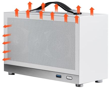 Mini ITX Computer Case, 12.28 Pulgadas Cooler, | Cube Compact Computers Case, Mini Mini Mutura de Aluminio de Caja pequeña | Computadora de Escritorio portátil Engrosada Case de Juegos de PC