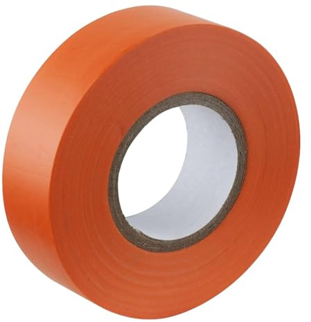 Cinta aislante eléctrica de PVC ignífugo de alta calidad, 19 mm x 20 m (1, naranja)