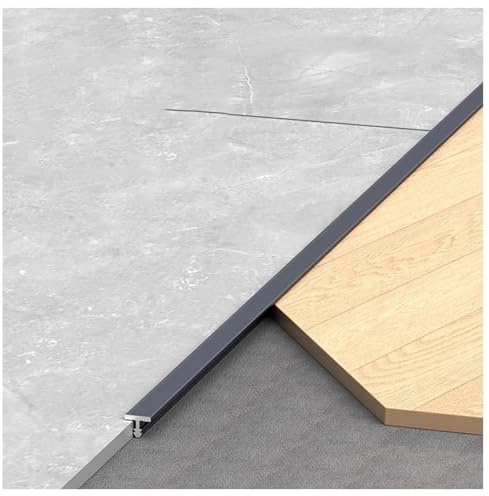 T-Profile Aluminium Threshold Strips Laminate Floor Strip, Pack of 3, 100cm/39.3 Edging Trim Strip for Home Door Floor(Gray,12.0mm/0.47in)