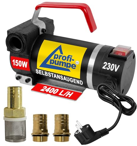 DIESEL-PUMP – BRÄNSLEPUMP – FATTPUMP Diesel 160-4 230 V bensinpump kraftfull motor med kopparlindning och 2 munstycken till ett superpris