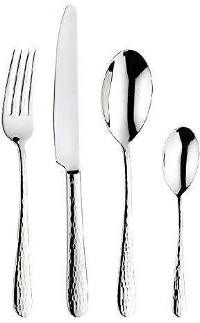 Pinti Luna - Set di posate da tavola in acciaio INOX, 24 pezzi