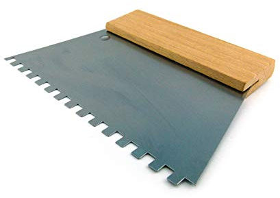 Schwan Kleberspachtel, Stahl, 180 mm, Buchenholz, gezahnt/ungezahnt, TBK, Bodenbelag, Parkett, Fliesen