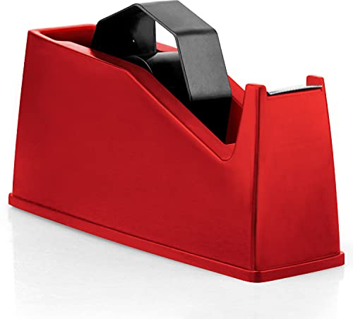 Heat Tape Dispenser, Masking Tape Dispenser, Holder Fits 1 and 3 Core, 6.8 x 2.2 x 3.4 Inch, Desktop Tape Dispenser, Heat Tape for Sublimation(Red)