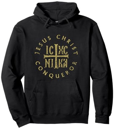 ICXC NIKA Kreuz orthodoxe christliche Jesus Christus Eroberer Pullover Hoodie