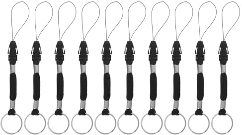 ULDIGI 10 Pcs Nylon Lanyards with Detachable Buckle Small Lanyard Strap for Usb Flash Drives Phone Lanyard Strap Id Cards Cameras Flashlights and Small Electronics Easy Open Ring