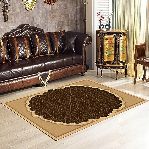CUIMEI Küchenläufer 80 x 240 cm rutschfest Waschbar Küchenteppich rutschfest Mit Ölfest Und Wasserdicht Für Drinnen und Draußen, Braun C
