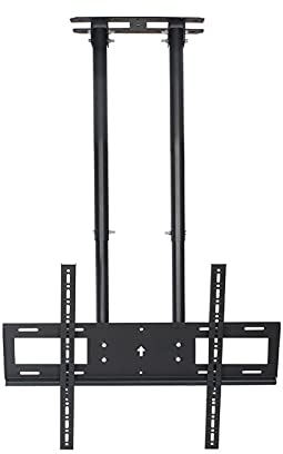 Meuble TV au Sol la télé Support de Montage au Plafond Telescopic Tilt Ajustable la télé Stand Double Pole Screen Cintre for la Plupart des 60 à 100 Pouces LED, LCD Téléviseurs à écran Plat Meuble TV