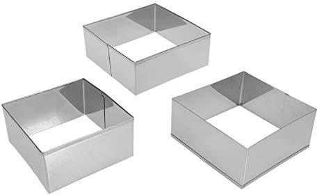 Alipis Stainless Steel Cookie Cutters Set 3Pcs Multi-Size Embossed Baking Molds for DIY Cookies Chocolates Cakes Non-Stick Dessert Mold Kitchen Tool