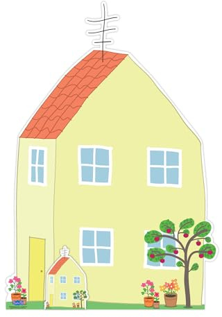 Star Cutouts SC4498 Peppa Pig House with Apple Tree Cardboard Cutout 133cm – Peppa Pig Birthday Party Display & Kids Room Decoration