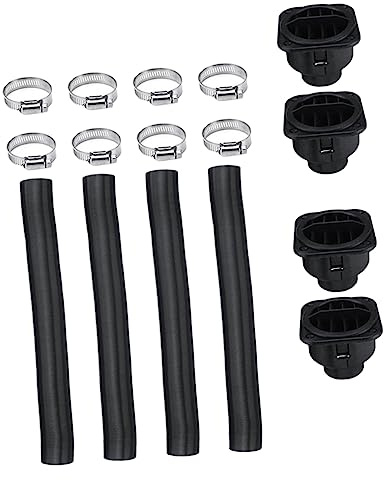 SOLUSTRE 42mm Heizungsrohr Ersatzset mit 4-fach Luftauslass für Auto Standheizung Stoßfest Alterungsbeständig für Pkw Lkw Boote Luftkanal Warmluftauslass