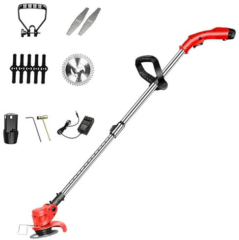 FEVKFTXF Tosaerba Elettrico Senza spazzole, Piccolo Tosaerba Ricaricabile agli ioni di Litio per Uso Domestico, tagliaerba a Batteria 3 in 1, Adatto per Giardini, Prati, ECC,A