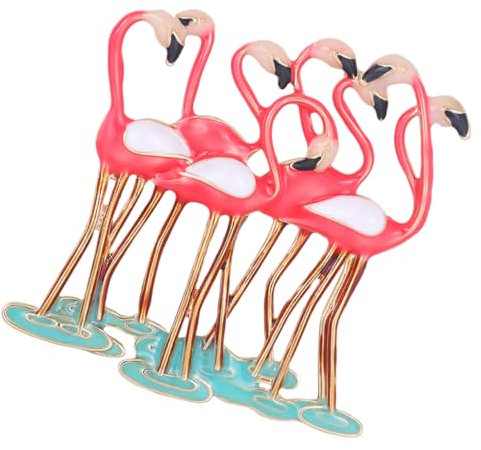 LIFKOME Flamingo Brosche Mode Brosche Aus Legiertem Metall Mit Pinseln Für Damen Party Bekleidung Und Alltag