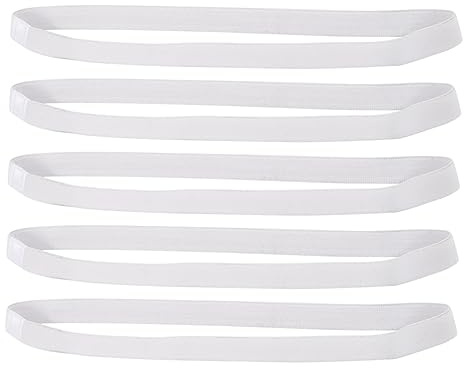 Healvian 5stücke Teiliges Elastisches Stirnband Für Damen Und Herren Dicke Rutschfeste Sport Haarbänder Schweißabsorbierend Geeignet Für Yoga Laufen Fitness Und Basketball