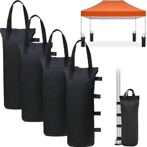 Cerkkapo 4 Stück Gewichte für Pavillon,50×20cm Pavillon Gewichte,Sandsäcke Pavillon,600D Oxford Verdicken Sandsack Pavillon Gewichte,Sandsack für Pavillon (4pcs)