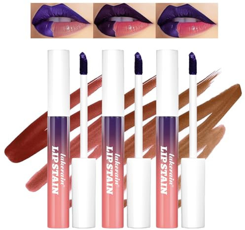 Sitovely 3PCS Peel Off Lip Liner Stain, Peel Off Lip Tint Set, Waterproof Long Lasting Peel Off Lip Stain Tattoo, Nude Pink Matte Lip Liner Makeup (Pink, M)