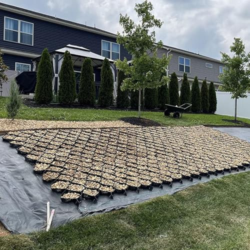 Stabilizzatore Ghiaia Griglia di Pavimentazione In Ghiaia per Pendii da Giardino, Griglie Antideformazione Spesse 10 Cm, Stabilizzazione con Griglia Geo per Percorsi Pedonali, Griglie Geocell Scalabil