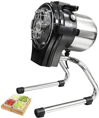 TozMvi 110W Commercial Spring Onion Chopper Scallion Cutter Shredder Electric Vegetable Cutter for Garlic Ginger Chili Potato, 1-5mm Thickness,6000BPM Stainless Steel Garlic Chopper 110CL