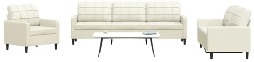 RMIHSJG Samt Sofa Garnitur mit Hocker, Modernes 3-Sitzer Sofa Set mit Metallgestell, Bequeme Polstergarnitur für Wohnzimmer, Schlafzimmer und Büro