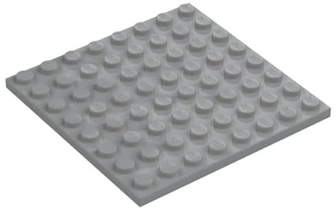 LEGO Building Plate, 8 x 8 Studs, Part 41539 (Light Bluish Gray, 2, Bricks)