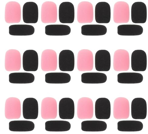 TOVINANNA 36 Stück Schaumstoff Mikrofon Windschutz mit Abnehmbarem Design und Schallschutz für Studioaufnahmen und Bühnenperformance