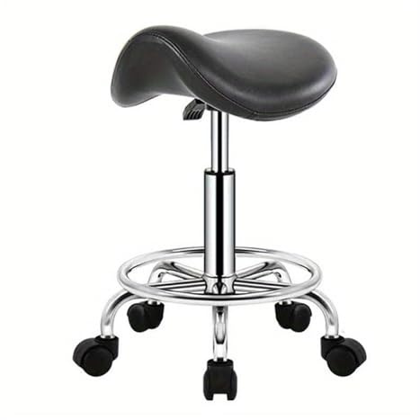LQVAIPT Silla de Montar Taburete con Ruedas Ajustable for Oficina, salón, SPA, Dibujo, Tatuaje y tecnología de pestañas for Mayor Comodidad y versatilidad