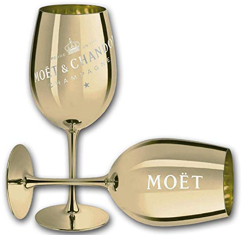Moet & Chandon Imperial Champagne in vero vetro Ibiza (oro), 1 bicchiere