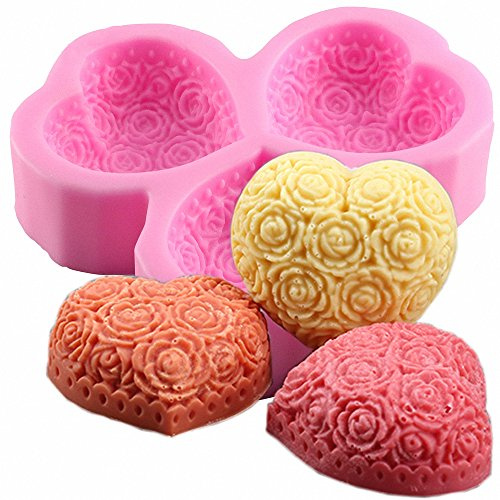 MoldFun Silikonform für Seife, Lotion, Bar, Badekugeln, Kerzen, 3 Mulden