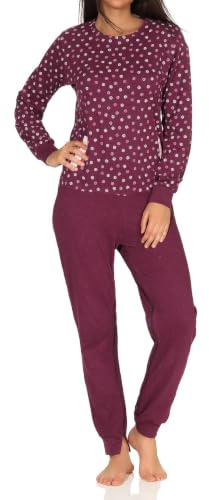 Normann Care Damen Pflegeoverall Langarm mit Reißverschluss am Rücken und am Bein 291 270 90 904, Größe:XL, Farbe:Beere