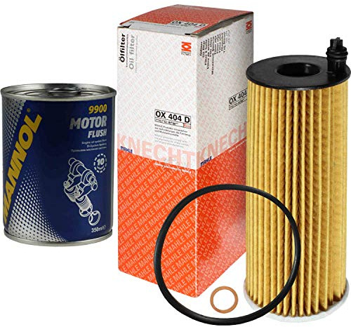 Original MAHLE/KNECHT Ölfilter OX 404D + SCT Motor Flush Motorspülung