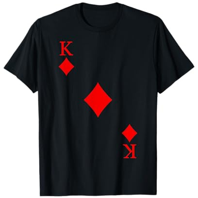 Spielkarte Karo König King Poker Kartenspiel Karneval Kostüm T-Shirt