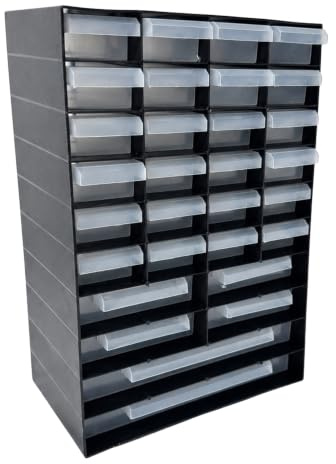 30 Drawers Multi Drawer Storage Cabinet Plastic Kitchen Tool Organiser Office Rack For Home Office Garage Shed Organization, Teacher Toolbox, Makeup Organizer, and More